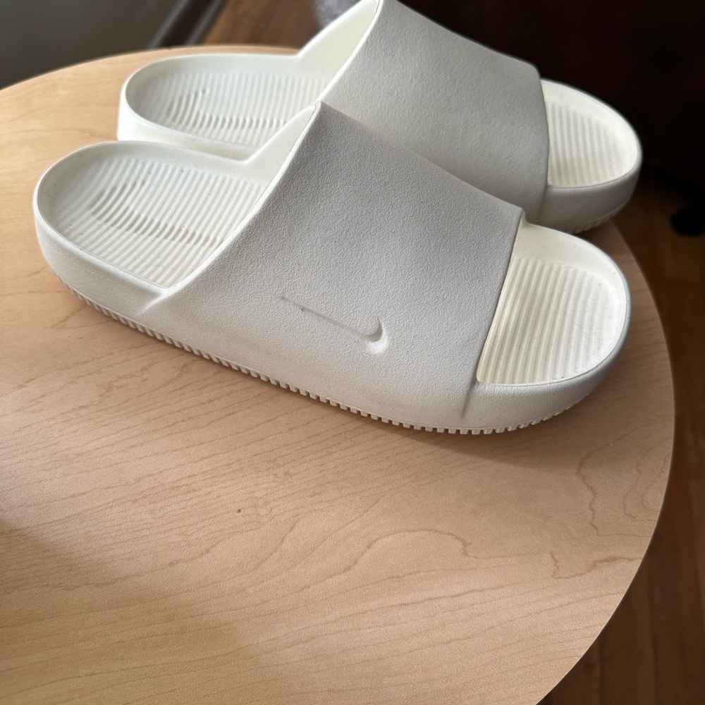 Nike White Slide Sandals